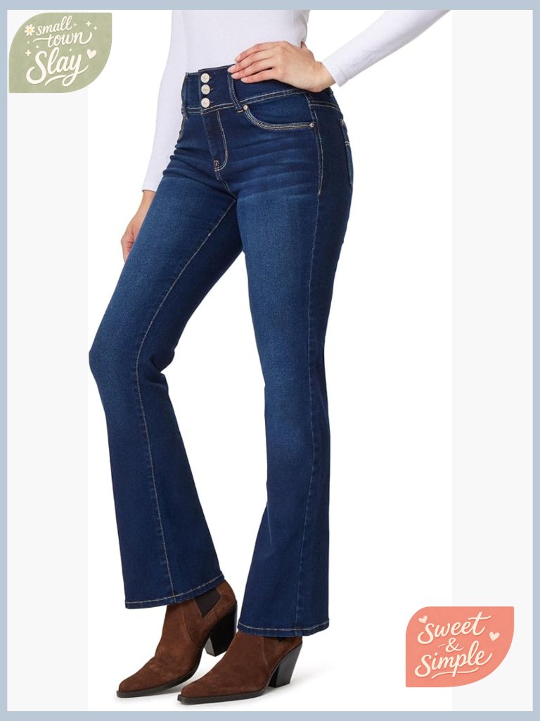 Bootcut High Rise Insta Soft Stretch Denim Jeans Size 5